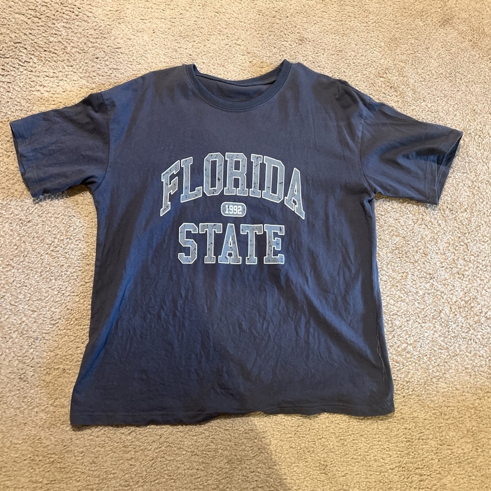 SHEIN Navy Blue Florida State Tee